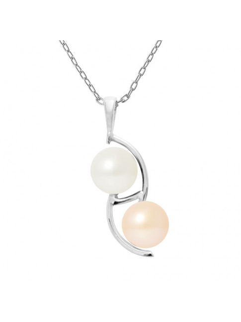Collier Lydia White & Pink