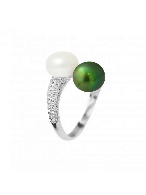 Bague Gaby White & Green