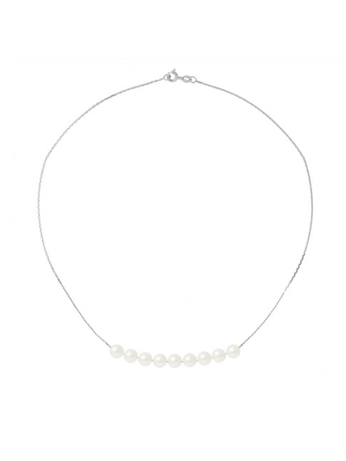 Collier Jan White - Or Blanc