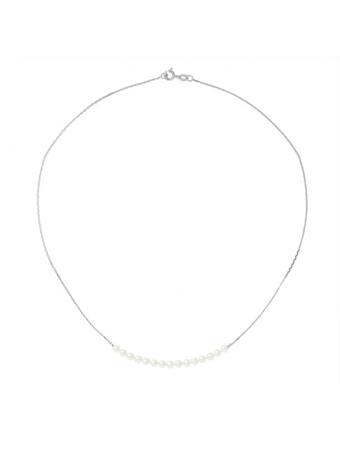 Collier Frances White - Or Blanc