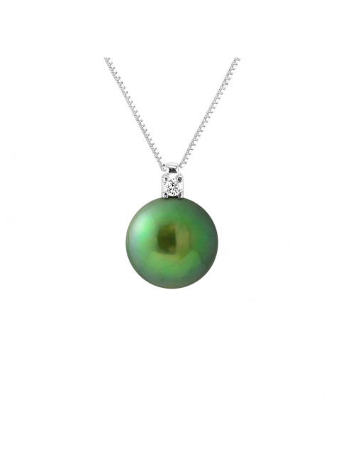 Collier Brenna Green - Or Blanc