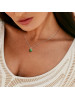 Collier Brenna Green - Or Blanc