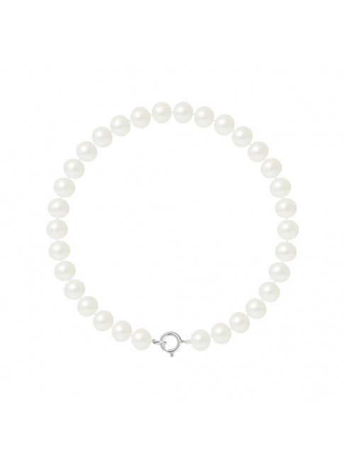 Bracelet Pearls White - Or Blanc