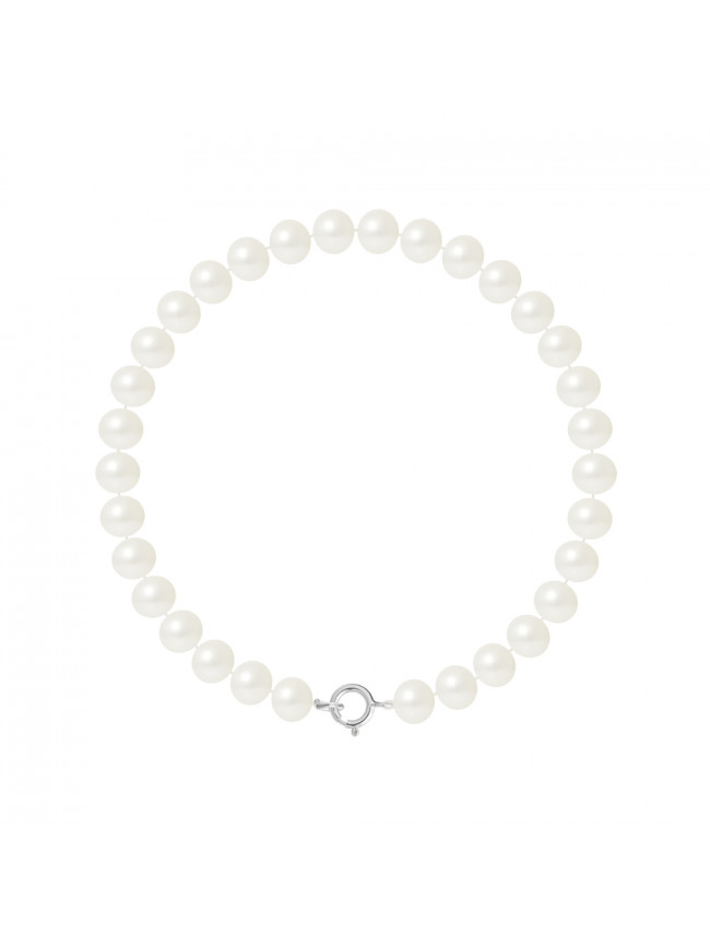 Bracelet Pearls White - Or Blanc