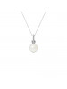 Pendentif Cassandra White - Or Blanc