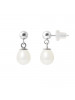 Boucles d'Oreilles Mae - Or Blanc