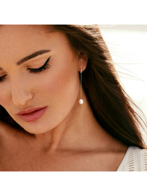 Boucles d'Oreilles Jenifer - Or Blanc