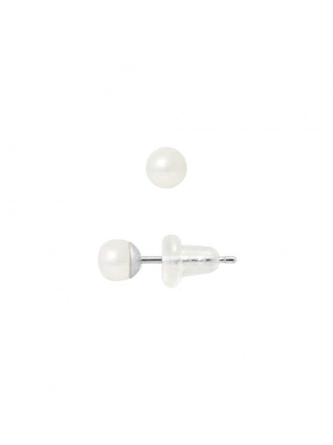 Boucles d'oreilles Gillin White - Or Blanc