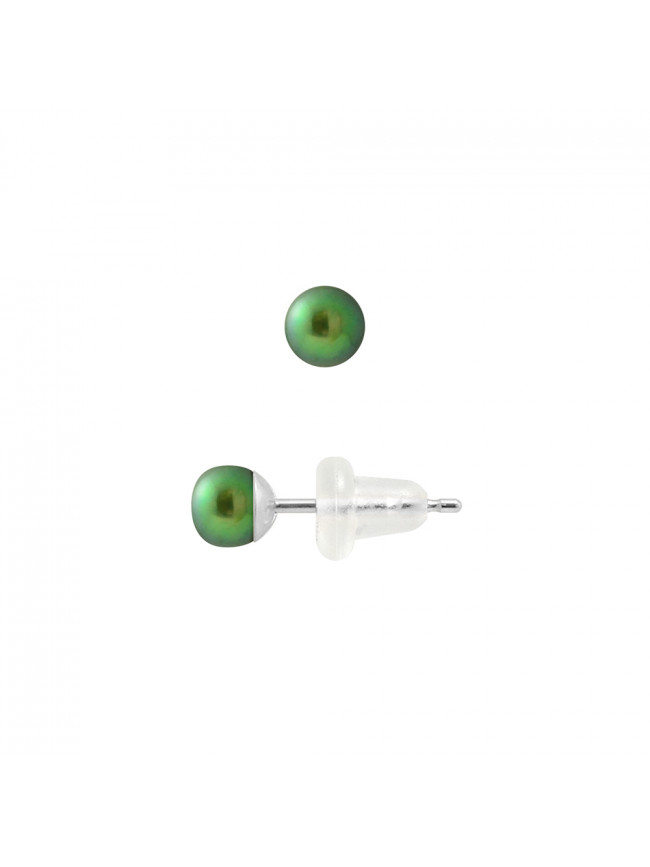 Boucles d'oreilles Gillin Green - Or Blanc