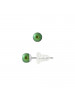 Boucles d'oreilles Gillin Green - Or Blanc