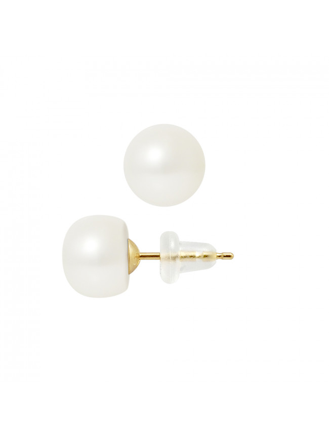 Boucles d'Oreilles Joan White - Or Jaune