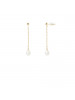 Boucles d'Oreilles Junko White - Or jaune