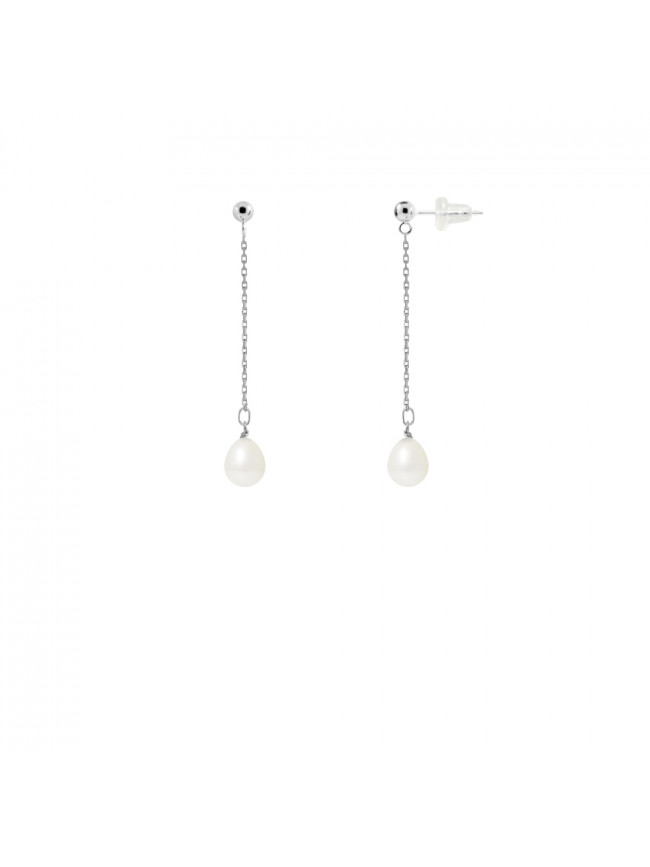 Boucles d'Oreilles Junko White - Or Blanc