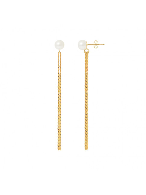 Boucles d'Oreilles Clem White - Or Jaune