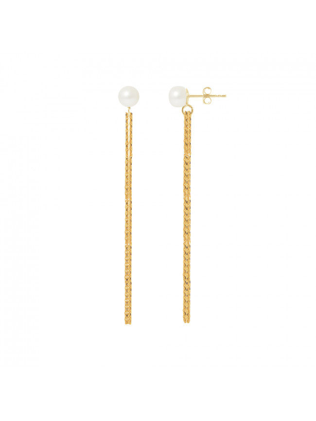 Boucles d'Oreilles Clem White - Or Jaune