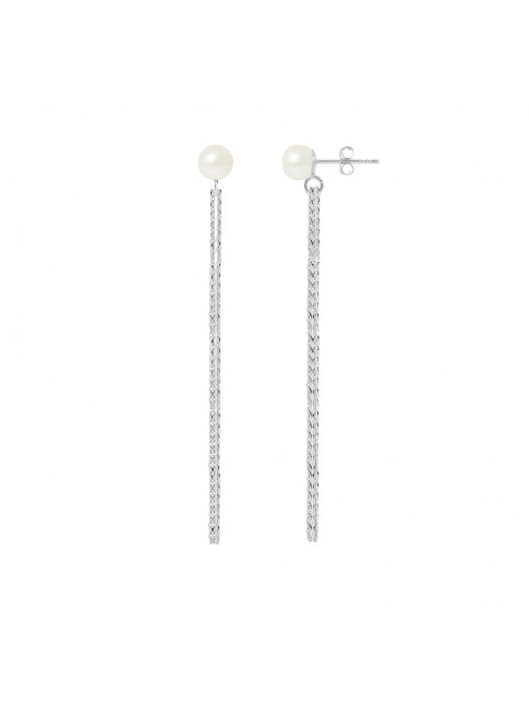 Boucles d'Oreilles Clem White - Or Blanc