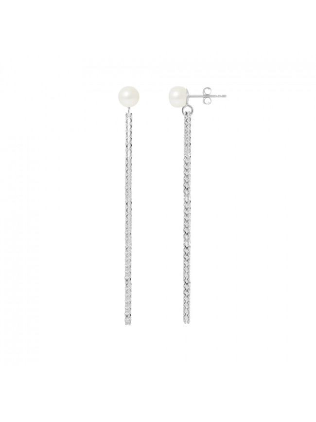 Boucles d'Oreilles Clem White - Or Blanc