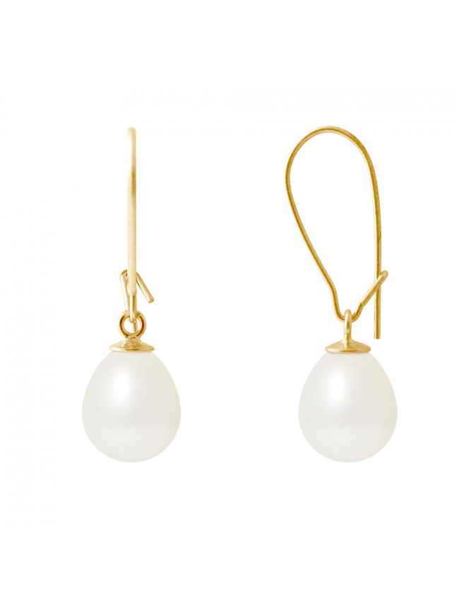 Boucles d'Oreilles Janet White - Or Jaune