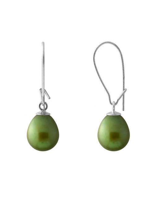 Boucles d'Oreilles Janet Green - Or Blanc