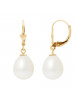 Boucles d'Oreilles Gwen White - Or jaune