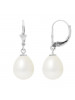 Boucles d'Oreilles Gwen White - Or blanc