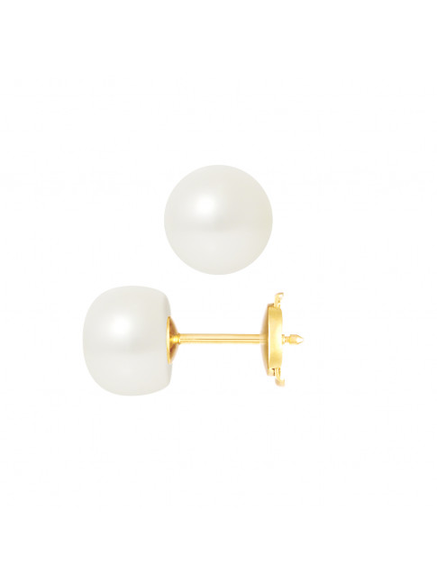 Boucles d'Oreilles Celestina White - Or Jaune