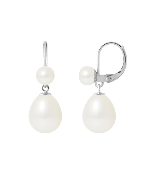 Boucles d'Oreilles France White - Or Blanc