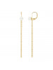 Boucles d'Oreilles June White - Or Jaune